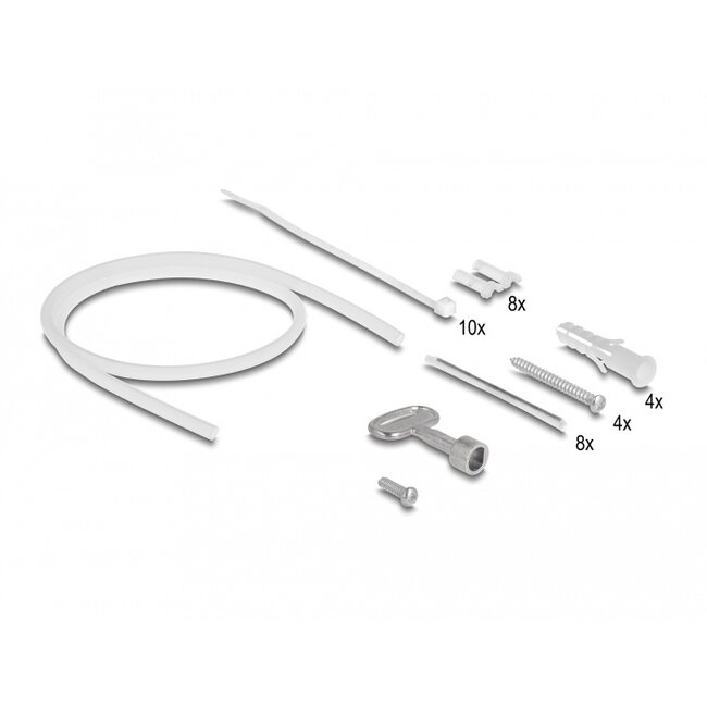 Delock Fiber Optic Distribution Box for indoor and outdoor IP65 waterproof lockable 8 port white