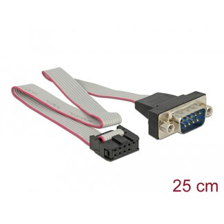 DeLOCK Delock Cable RS-232 Serial pin header female to DB9 male layout 1:1