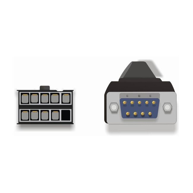 Delock Cable RS-232 Serial pin header female to DB9 male layout 1:1