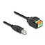 Delock USB 2.0 Cable Type-B male to Terminal Block Adapter with push button 15 cm