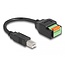 Delock USB 2.0 Cable Type-B male to Terminal Block Adapter with push button 15 cm