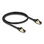 Delock RJ45 Network Cable Cat.6A male to male S/FTP black 50 cm with Cat.7 raw cable suitable for industrial and outdoor use
