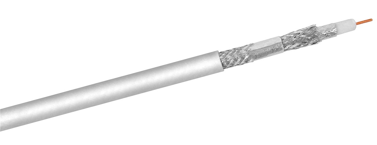 Pro 120 dB coaxial antenna cable 4x shielded CCS wh