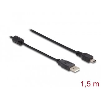 DeLOCK Delock Cable USB 2.0 Type-A male > USB 2.0 Mini-B male 1.5 m black