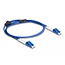 Delock Fiber Optical Cable with metal armouring LC Duplex to LC Duplex Singlemode OS2 1 m