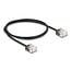 Delock RJ45 Network Cable Cat.6 UTP Ultra Slim 1 m black with short plugs