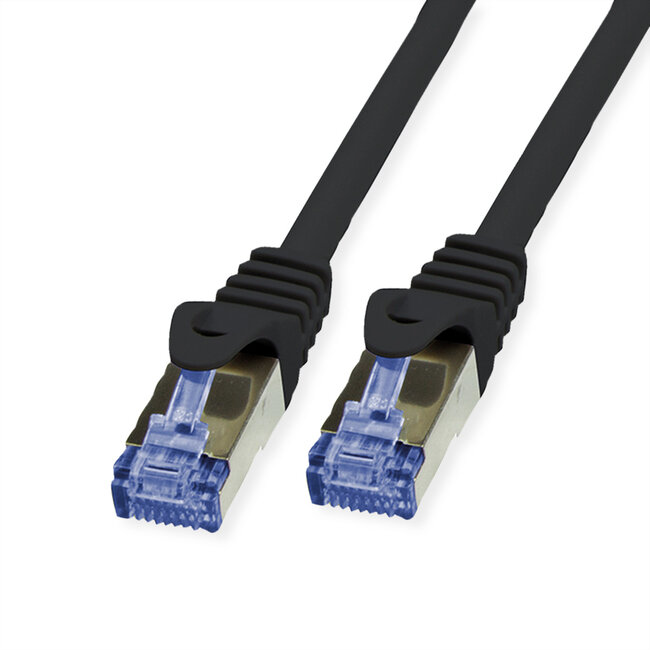 VALUE Outdoor patchkabel Cat.6A (klasse EA) S/FTP (PiMF), massieve kabel, LSOH, zwart, 50 m