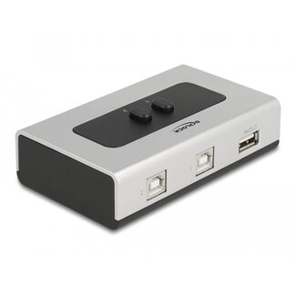 DeLOCK Delock Switch USB 2.0 with 2 x Type-B female to 1 x Type-A female manual bidirectional
