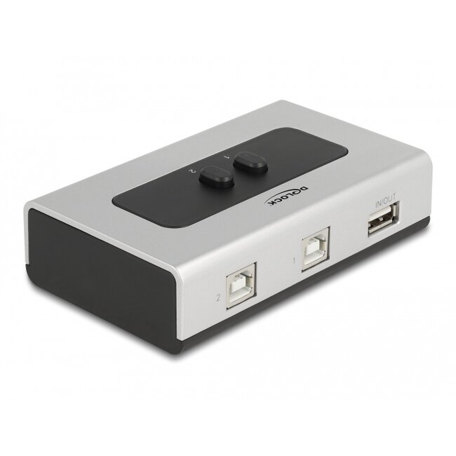 Delock Switch USB 2.0 with 2 x Type-B female to 1 x Type-A female manual bidirectional