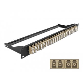 DeLOCK Delock 19″ Fibre Patch Panel 24 port LC Quad beige