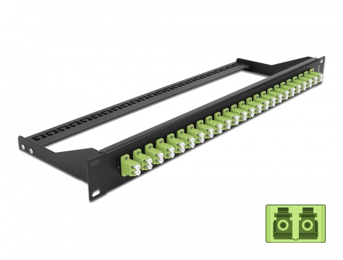 Delock 19? Fibre Patch Panel 24 port LC Duplex limegreen |
