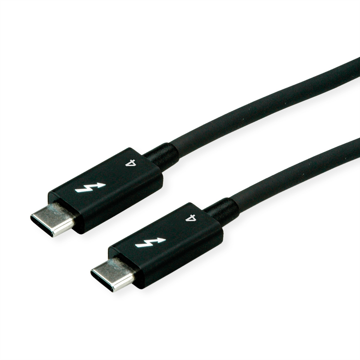 ROLINE Thunderbolt™ 4 kabel, C-C, M/M, 40Gbit/s, 100W, passief, zwart, 1 m