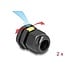 Delock Cable Gland M20 with ventilation IP68 dust and waterproof black 2 pieces