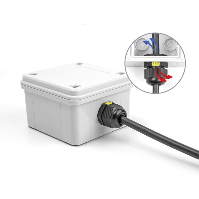 Delock Cable Gland M20 with ventilation IP68 dust and waterproof black 2 pieces