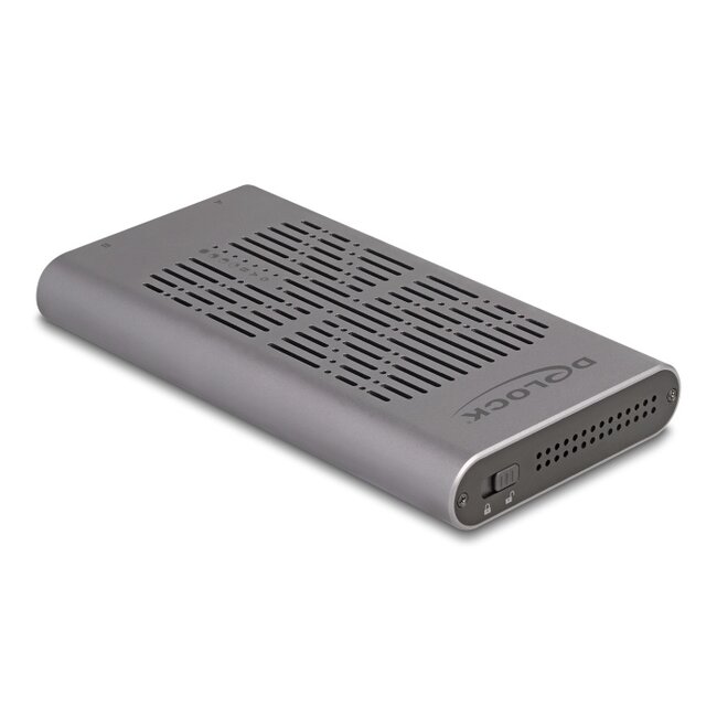 Delock External USB 20 Gbps Enclosure for 2 x M.2 NVMe PCIe SSD with USB Type-C™ female and Clone function
