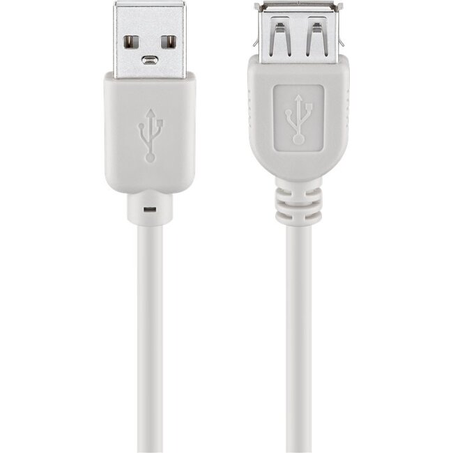 Goobay USB 2.0 Hi-Speed extension cable, grey 1.8 m