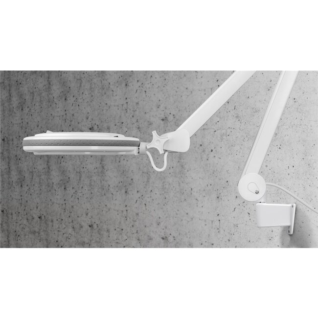 Goobay Wall Mount for Magnifying Lamps with Articulated Arm, white