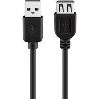 Goobay Goobay USB 2.0 Hi-Speed Extension Cable, black 1.8 m