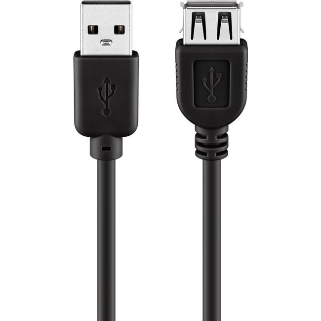 Goobay USB 2.0 Hi-Speed Extension Cable, black 1.8 m