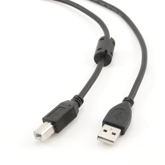Premium USB-kabel (A-B), 1.8 meter Zwart
