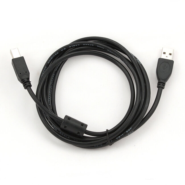 Premium USB-kabel (A-B), 1.8 meter Zwart