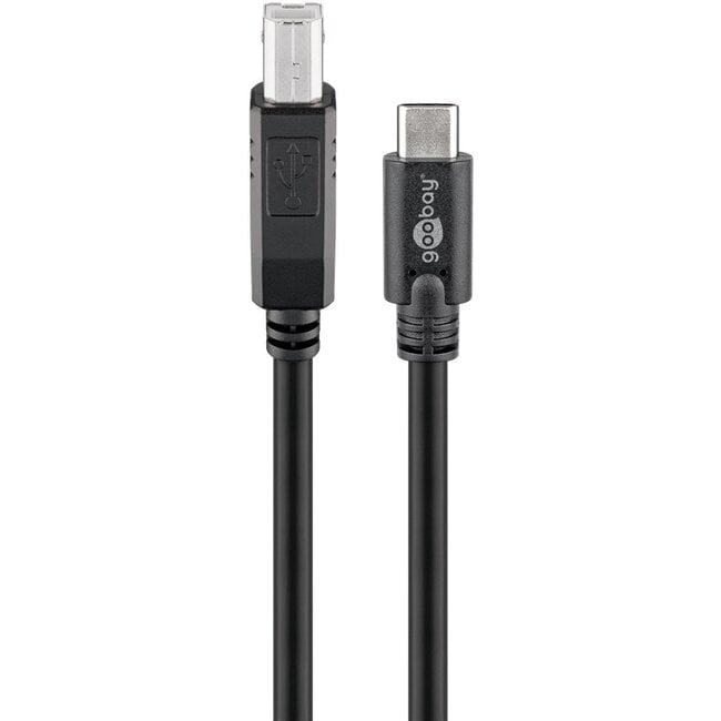 Goobay USB-C™ to B Cable, Black 1 m