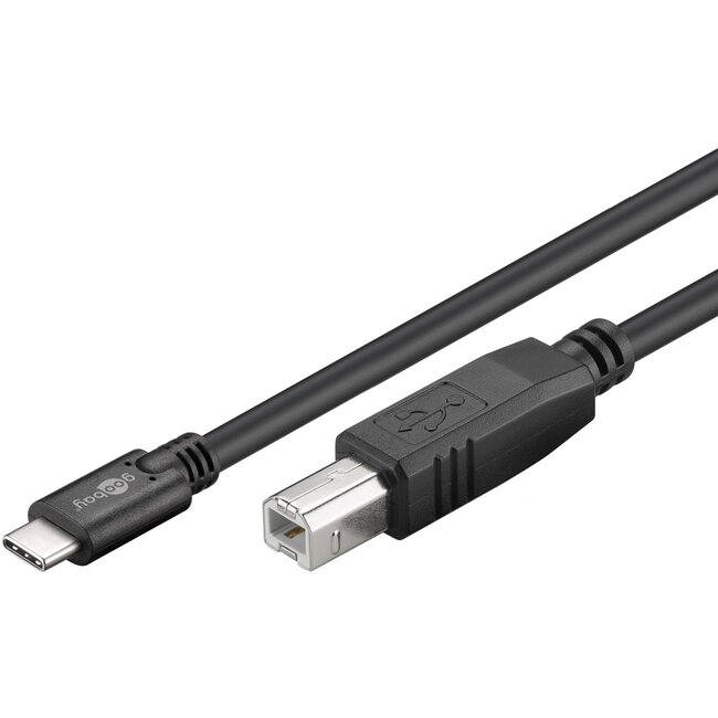 Goobay USB-C™ to B Cable, Black 1 m