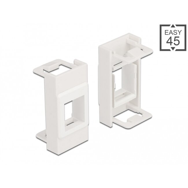 Delock Easy 45 Module Keystone Holder 22.5 x 45 mm, white