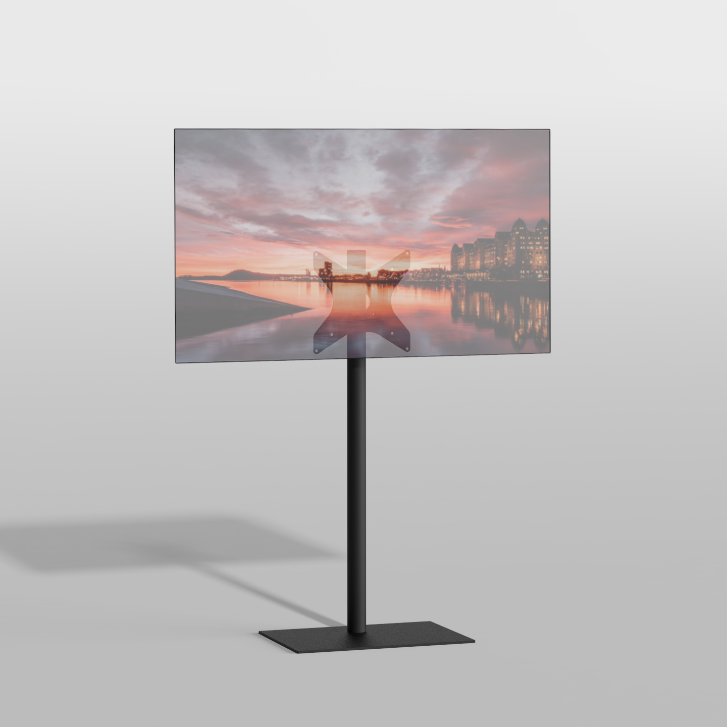 Cavus Vloerstandaard SQUARE zwart 120 cm VESA 300x300 |