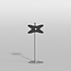 Cavus Vloerstandaard GATE rvs 100 cm VESA 400x200