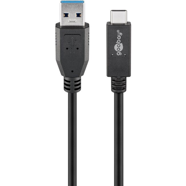 Goobay USB-C™ Cable USB 3.2 Gen 2, 3 A, 0.5 m, Black