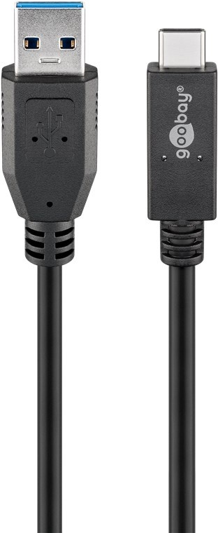 USB 3.1 GEN 2 (USB 3.0) USB-C (M) naar USB-A (M) kabel - 10Gbit/s - Up to 60W - USB adapter - OTG kabel - USB-C (M) naar USB-A (M) kabel - 0.5m - 10Gbit/s - GEN 2 - zwart