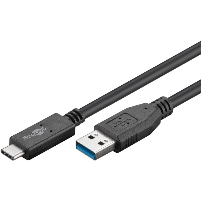 Goobay USB-C™ Cable USB 3.2 Gen 2, 3 A, 0.5 m, Black