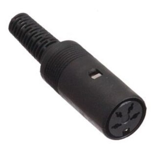 Dolphix DIN 4-pins (v) connector / zwart