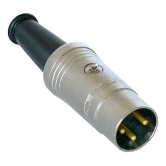 REAN REAN NYS321G DIN 3-pins (m) connector / metaal/verguld