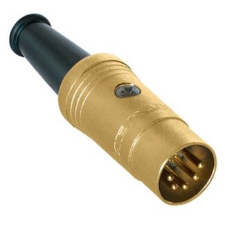 REAN REAN NYS322AG DIN 5-pins 180° (m) connector / metaal/verguld