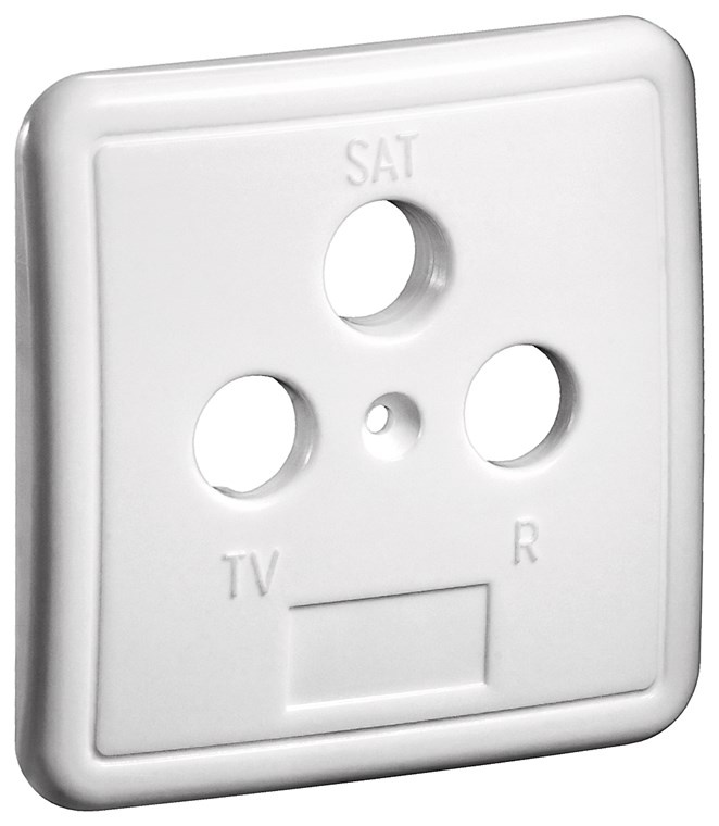 Pro 3 holes cover plate for antenna wall sockets white