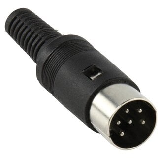 S-Impuls DIN 6-pins (m) connector / zwart