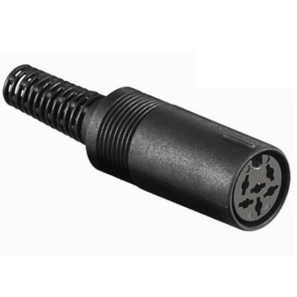 6p DIN connector vrouwelijk