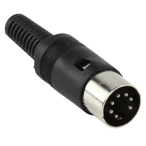 DIN 7-pins (m) connector | zwart