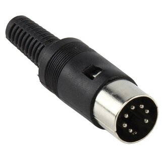 Dolphix DIN 7-pins (m) connector | zwart