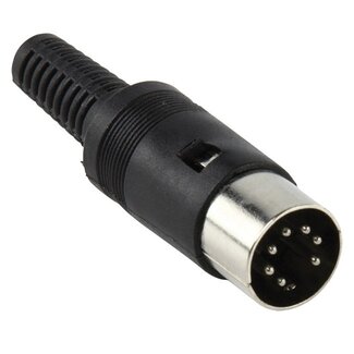 Universal DIN 7-pins (m) connector / zwart