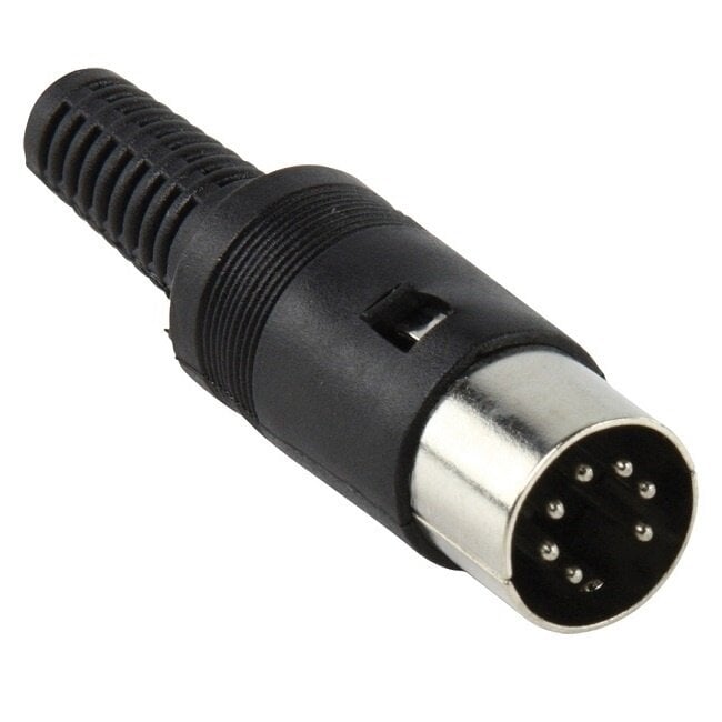 DIN 7-pins (m) connector / zwart