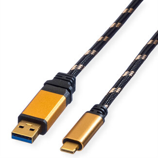 Roline ROLINE GOLD USB 3.2 Gen 1 kabel, A-C, M/M, Retail Blister, 0,5 m