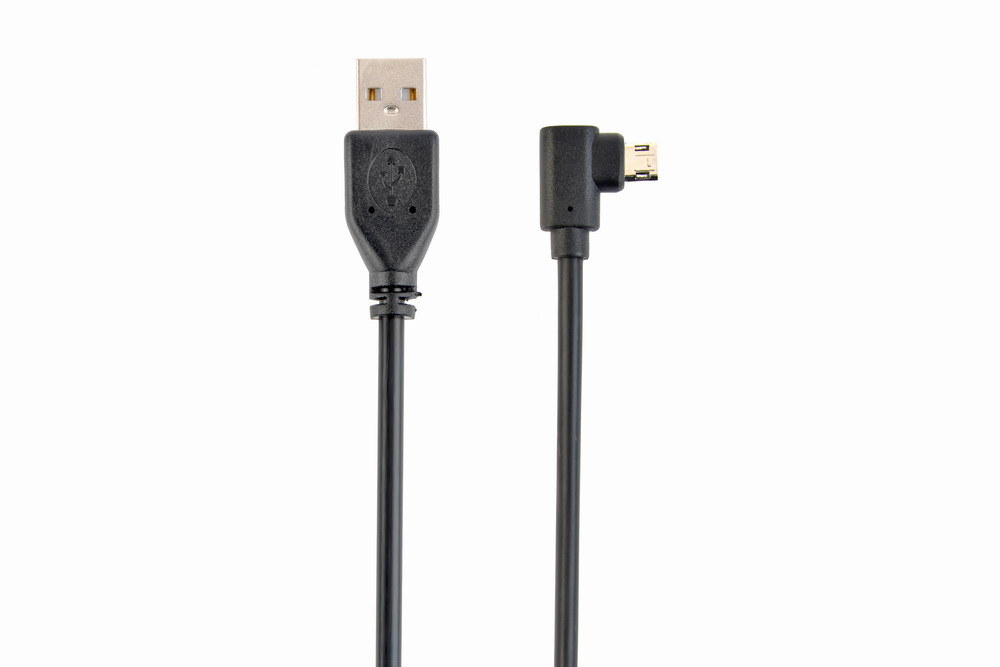 Gembird CC-USB2-AMMDM90-6. Lengte snoer: 1,8 m, Aansluiting 1: USB A, Aansluiting 2: Micro-USB B, USB-versie: USB 2.0, Kleur van het product: Zwart
