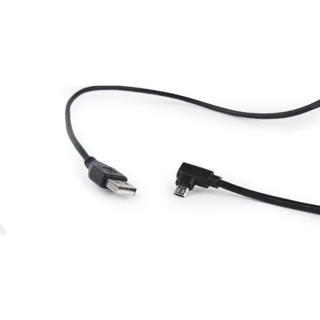 Dubbelzijdige USB - micro USB kabel 1.8 meter, haaks