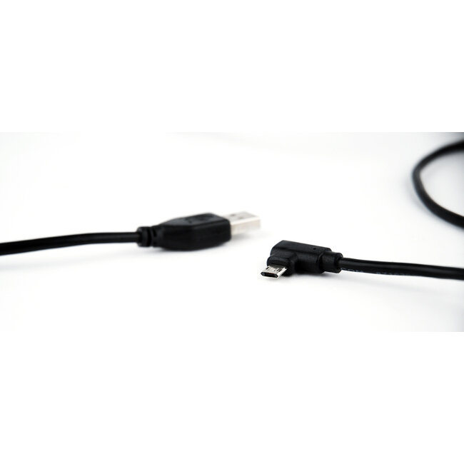 Dubbelzijdige USB - micro USB kabel 1.8 meter, haaks