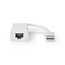 USB-netwerkadapter | USB 2.0 | 100 Mbps | USB-A Male | RJ45 Female | 0.20 m | Rond | Verguld / Vernikkeld | Koper | Wit | Doos