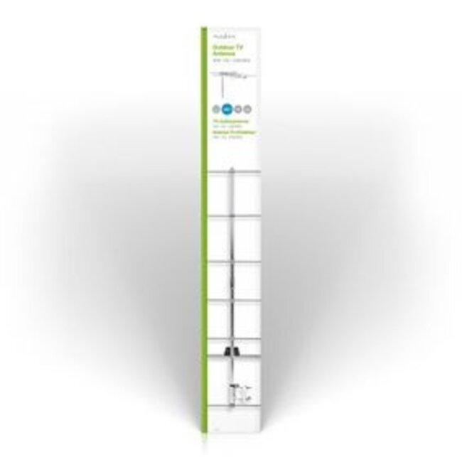 Buitenantenne | VHF | Ontvangstbereik: ≥50 km | Versterking: 13 dB | 75 Ohm | Antenne lengte: 1348 mm | Aluminium