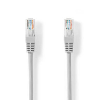 Nedis CAT5e Netwerkkabel | U/UTP | RJ45 Male | RJ45 Male | 15.0 m | Rond | PVC | Grijs | Label